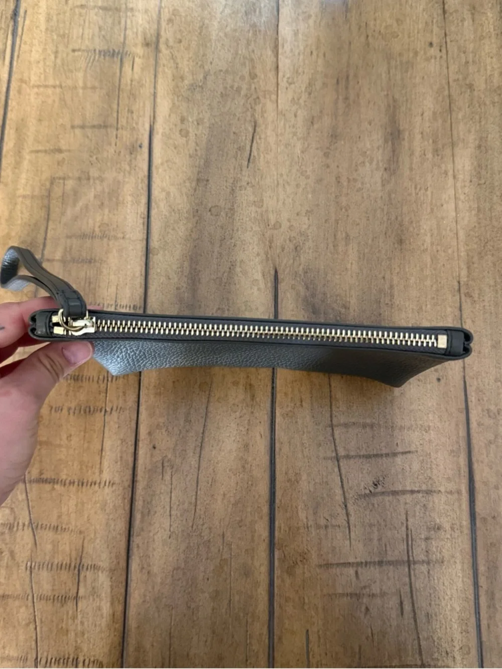 Versace Collection Medusa Grey Leather Wristlet